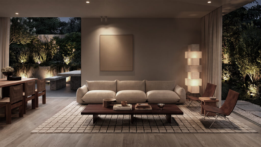 Image of Living - Evening Scene
