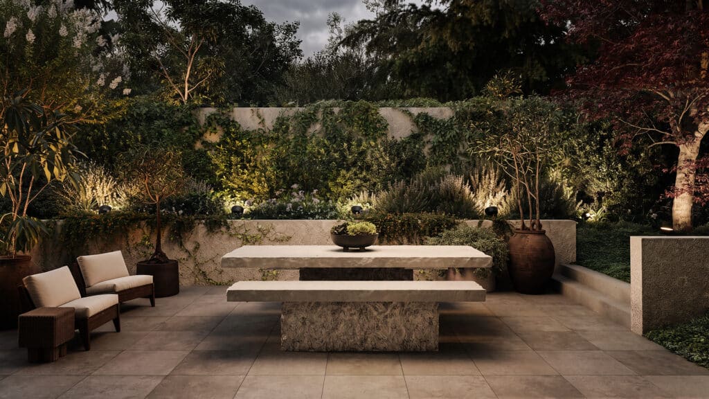 Image of Garden - Night Scene